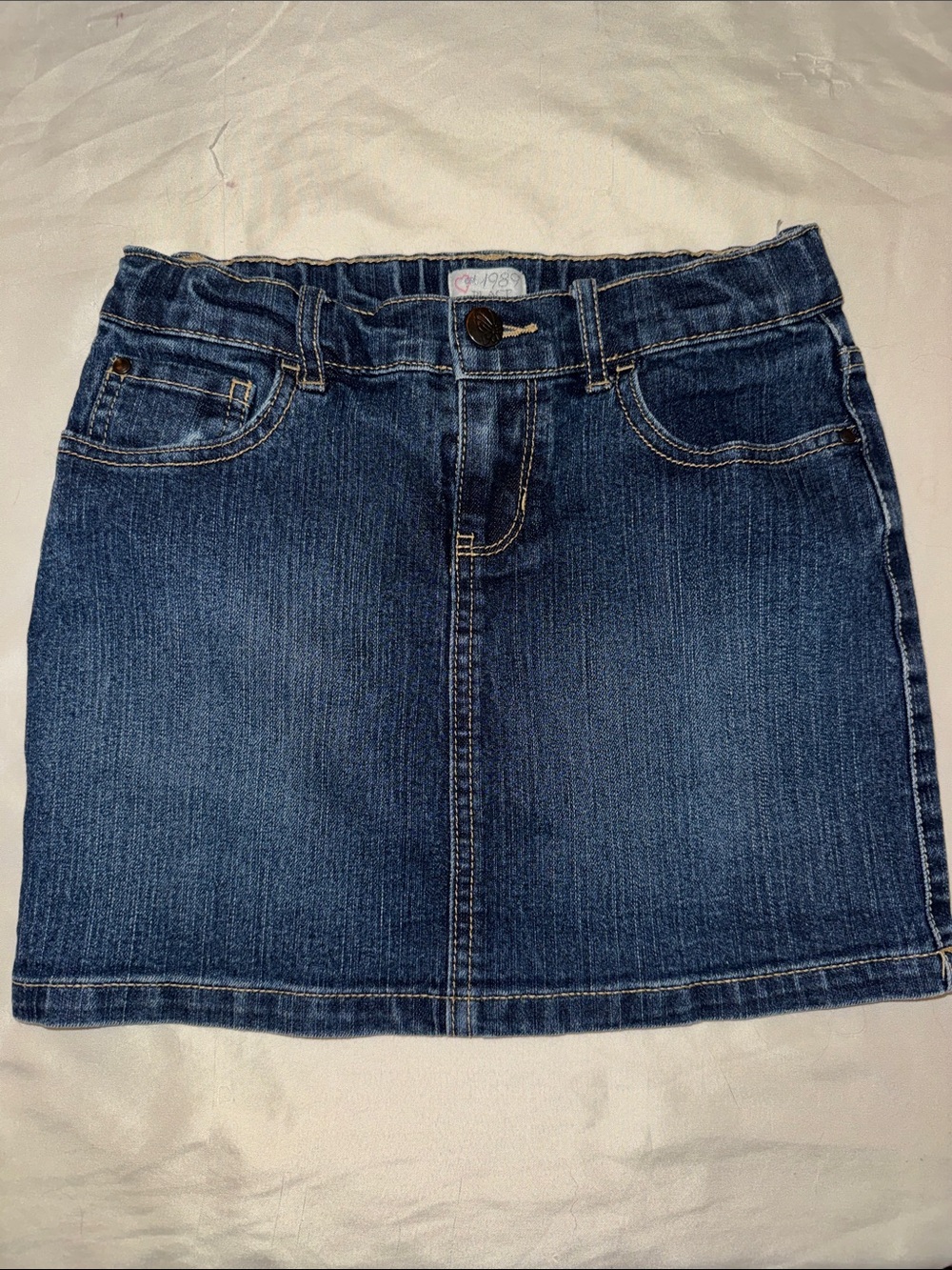 Place Indigo Denim Mini Skirt